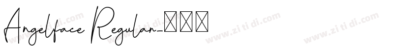 Angelface Regular字体转换